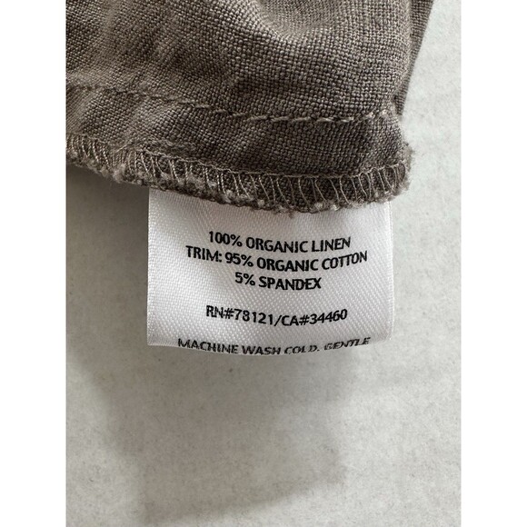 Organic Linen Brown Skirt Women’s Size Petite Small W/ Drawstring Eileen Fisher - Picture 5 of 7